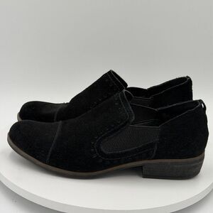 Korks by Kork-Ease Booties Women’s 8 Gertrude Black Leather Suede Slip-on Shoes